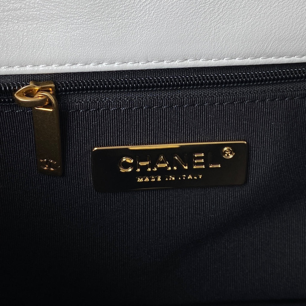 Chanel 19 Flap Bag 26 White Mixed Hardware