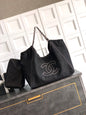 Chanel Denim Tote Bag 45 Black
