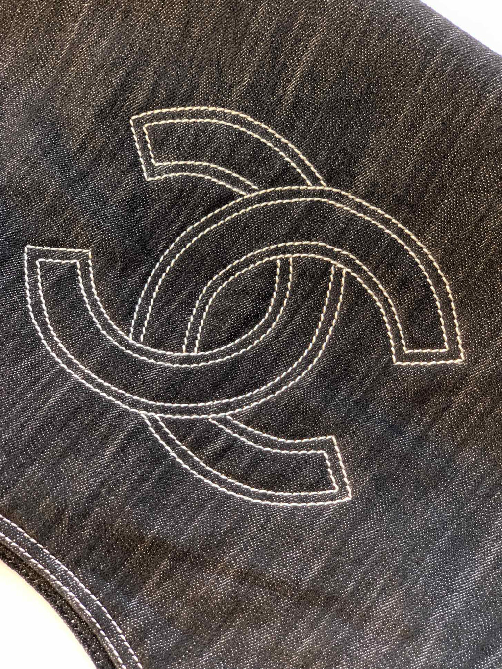 Chanel Denim Tote Bag 45 Black