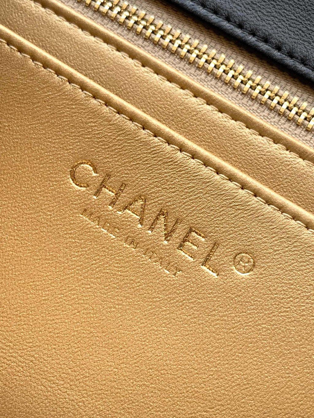 Chanel Classic Flap Large Black Gold Hardware CC Charm