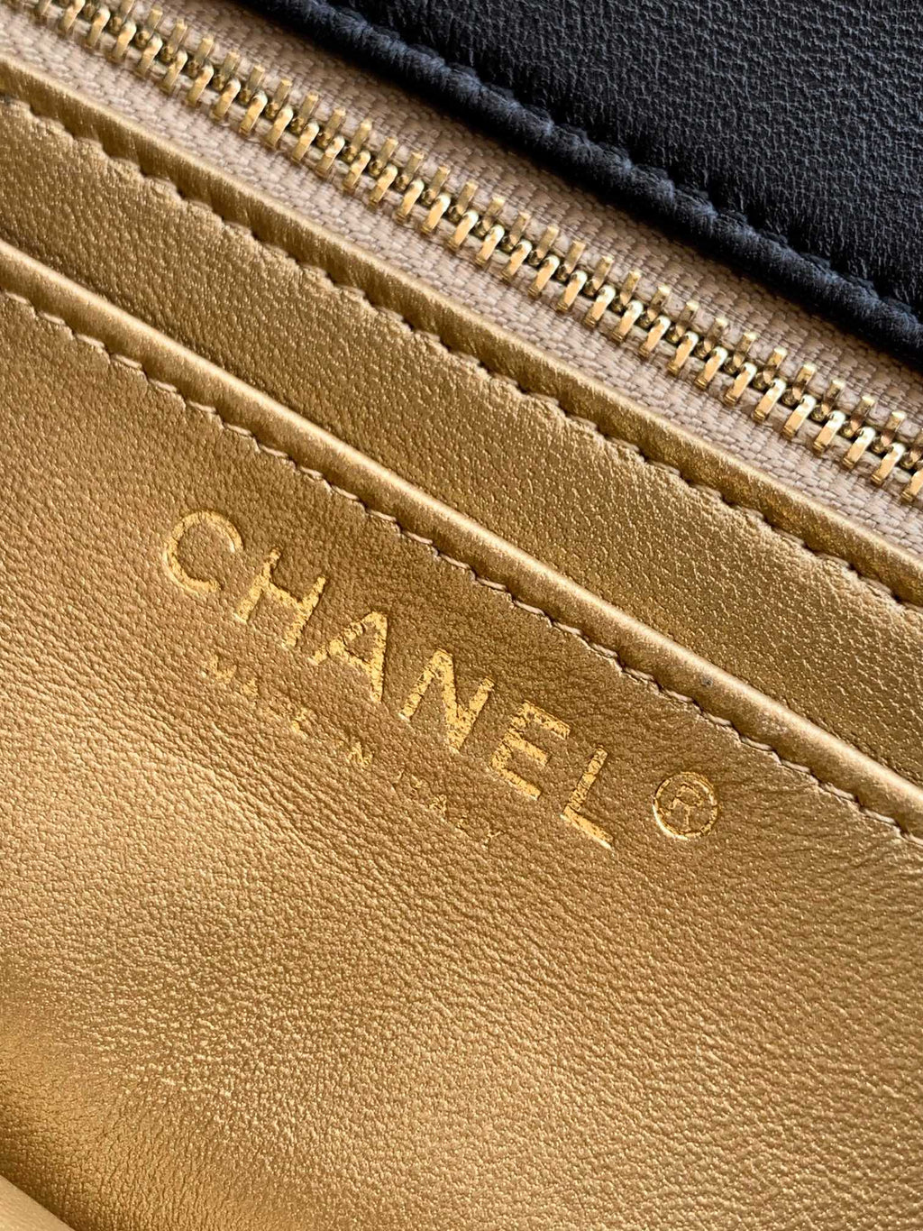 Chanel Classic Flap Medium Black Gold Hardware CC Charm
