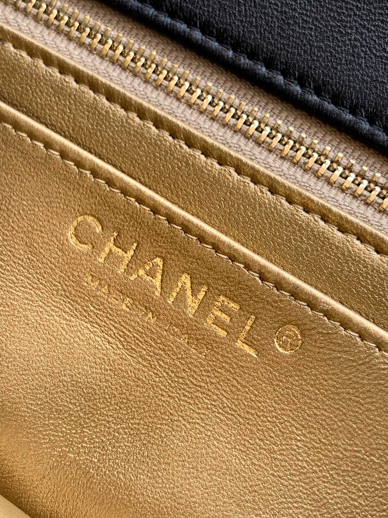 Chanel Classic Flap Medium Black Gold Hardware CC Charm