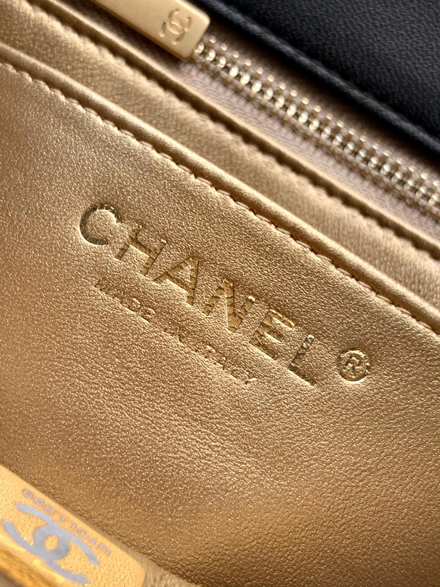 Chanel Classic Flap Small Black Gold Hardware CC Charm