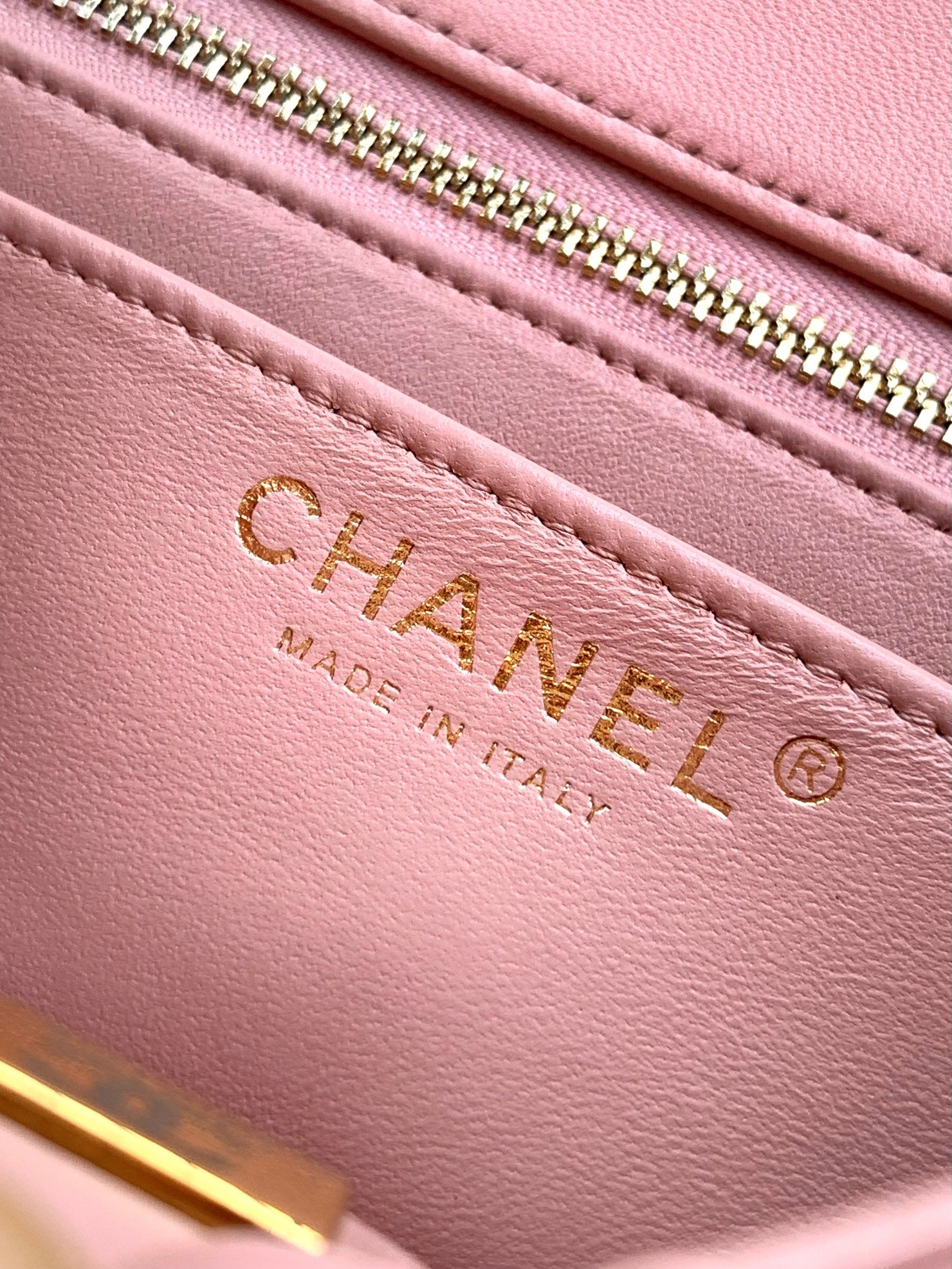 Chanel Classic Flap Medium Sakura Pink Gold Hardware CC Charm