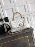 Chanel Coco Handle 23 Ivory White Gold Diamond Handle 25A