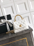 Chanel Coco Handle Small 14 Ivory White Gold Diamond Handle 25A