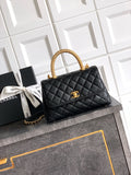 Chanel Coco Handle 23 Black Gold Diamond Handle 25A