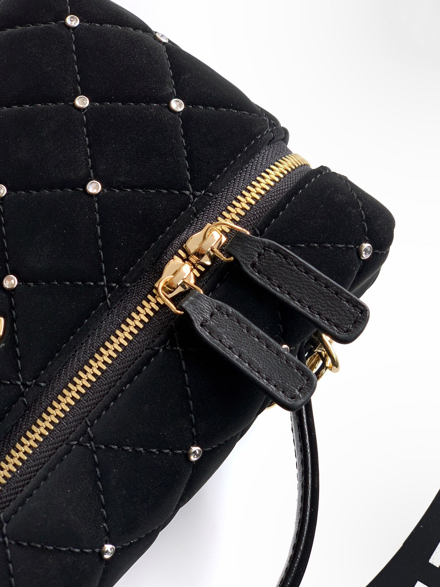 Chanel Vanity Case Black Velvet Crystal Embellished 25K