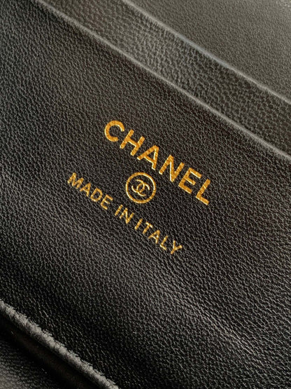 Chanel Vanity Case Black Velvet Crystal Embellished 25K
