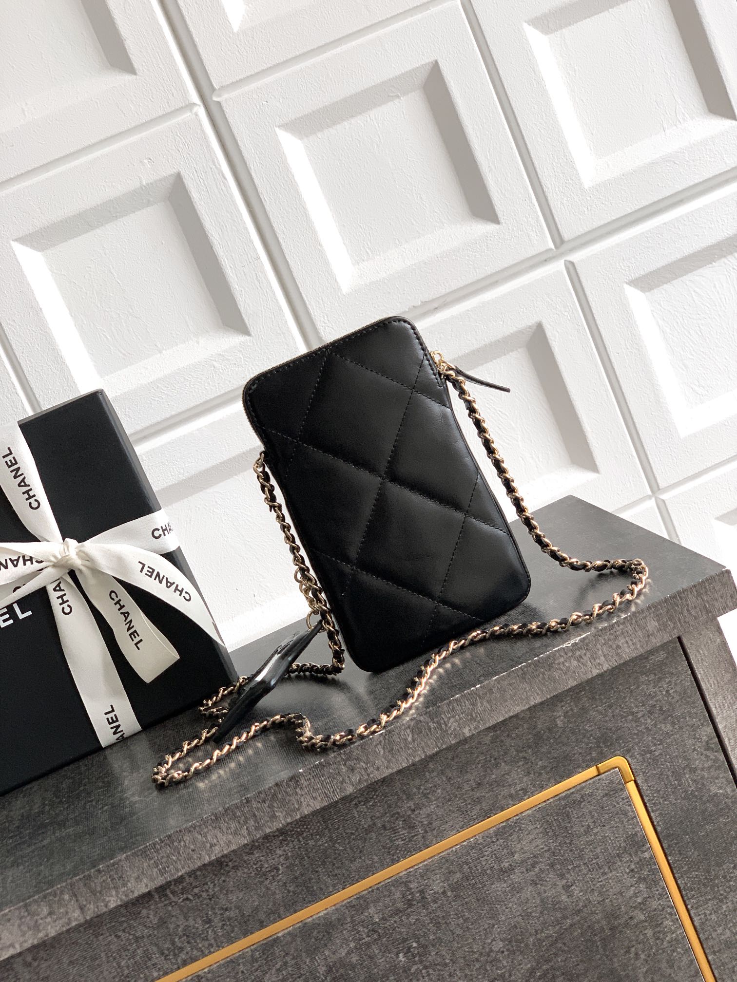 Chanel Coco Neige Phone Bag Black Star Charm 25N