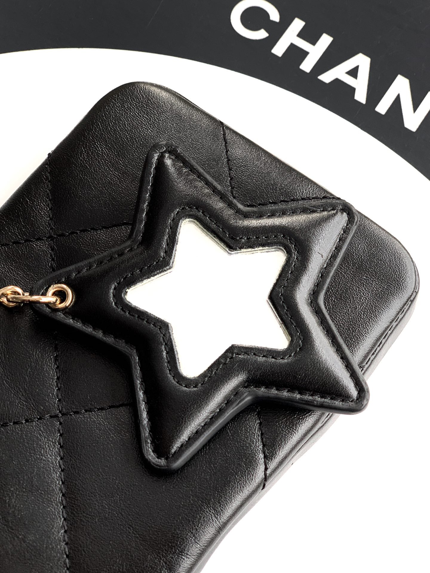 Chanel Coco Neige Phone Bag Black Star Charm 25N