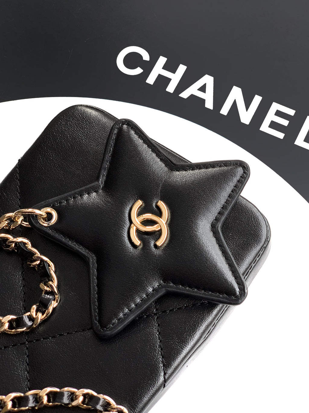 Chanel Coco Neige Phone Bag Black Star Charm 25N