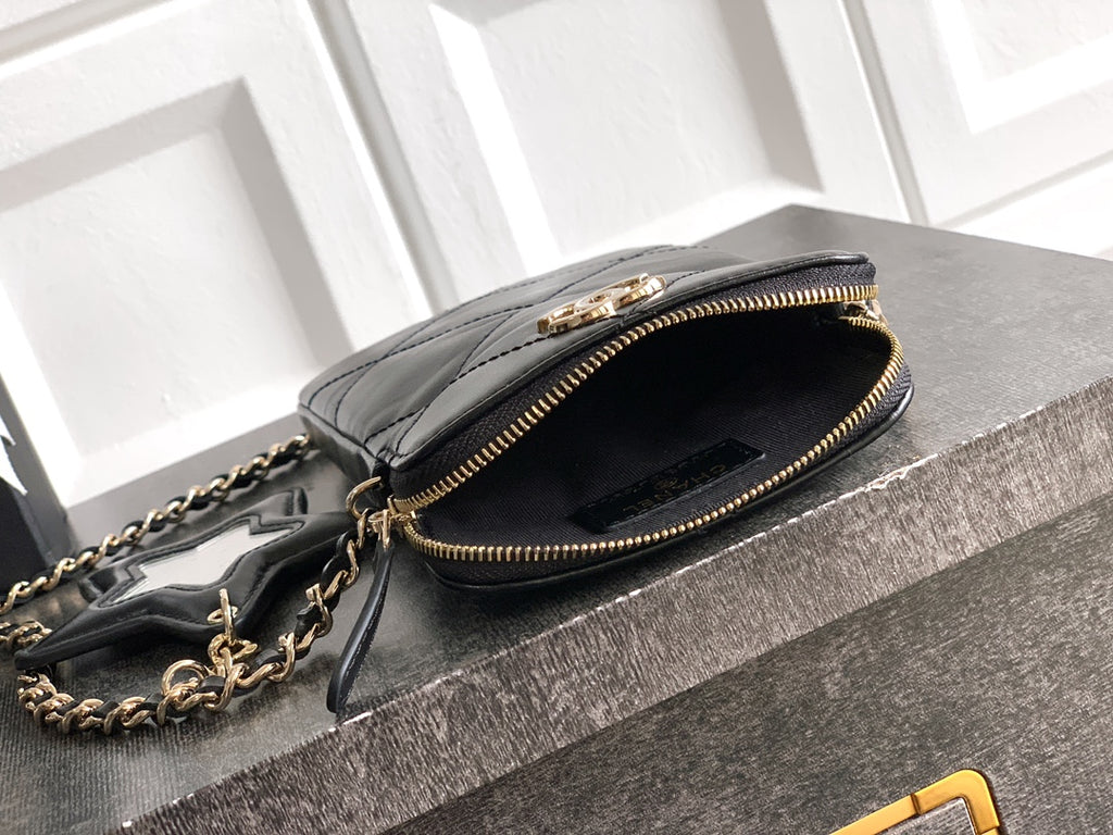 Chanel Coco Neige Phone Bag Black Star Charm 25N