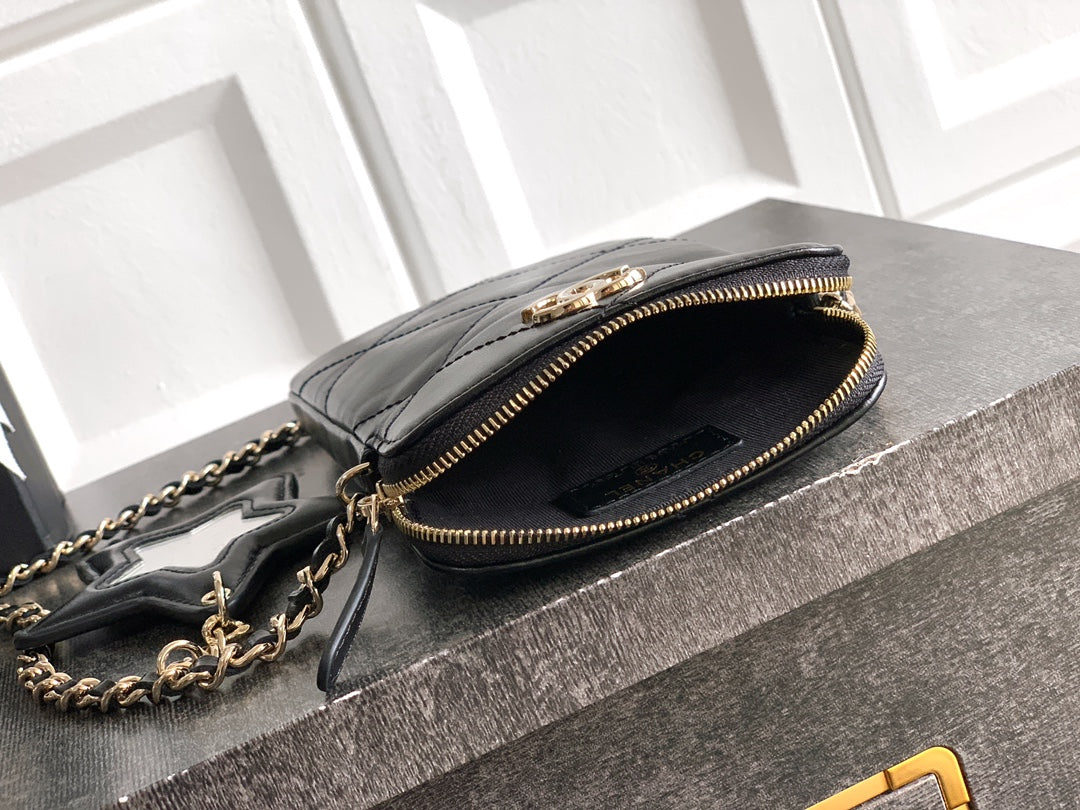 Chanel Coco Neige Phone Bag Black Star Charm 25N