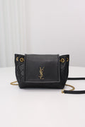 Saint Laurent Nolita Mini Flap Bag — Black with Gold Hardware