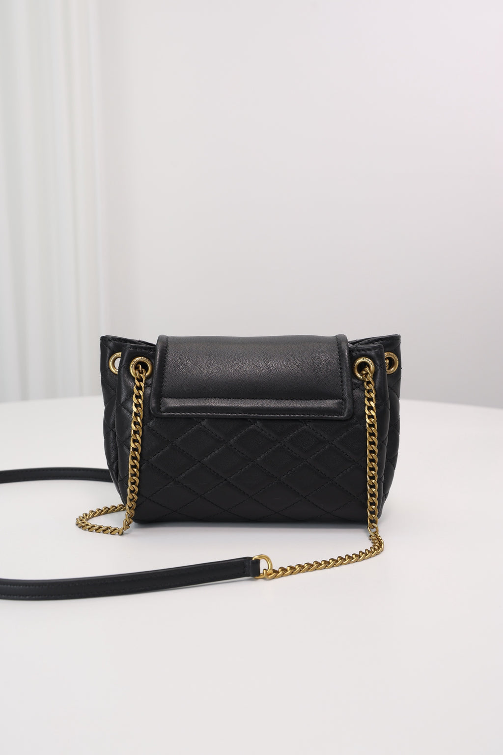 Saint Laurent Nolita Mini Flap Bag — Black with Gold Hardware