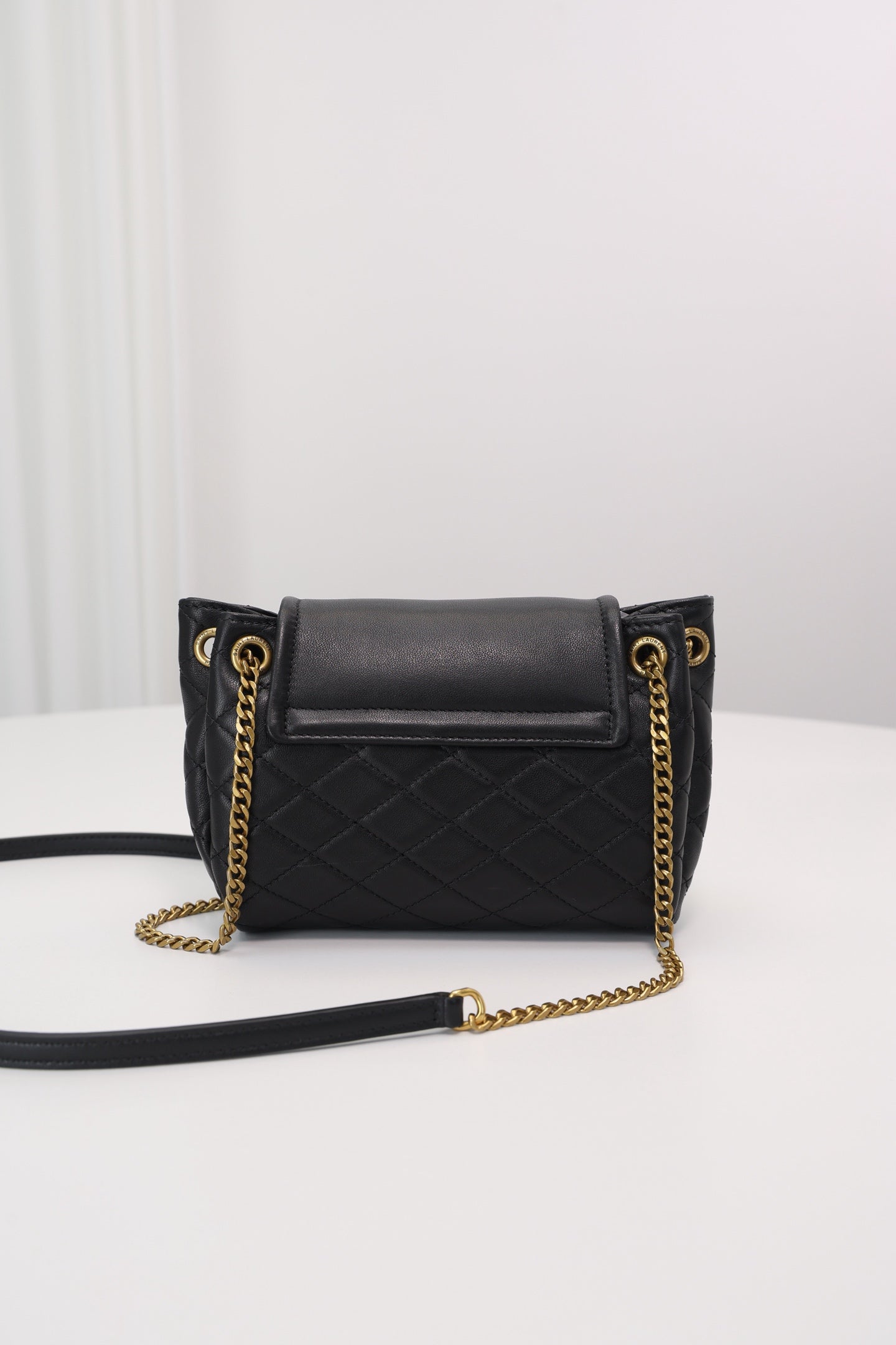 Saint Laurent Nolita Mini Flap Bag — Black with Gold Hardware