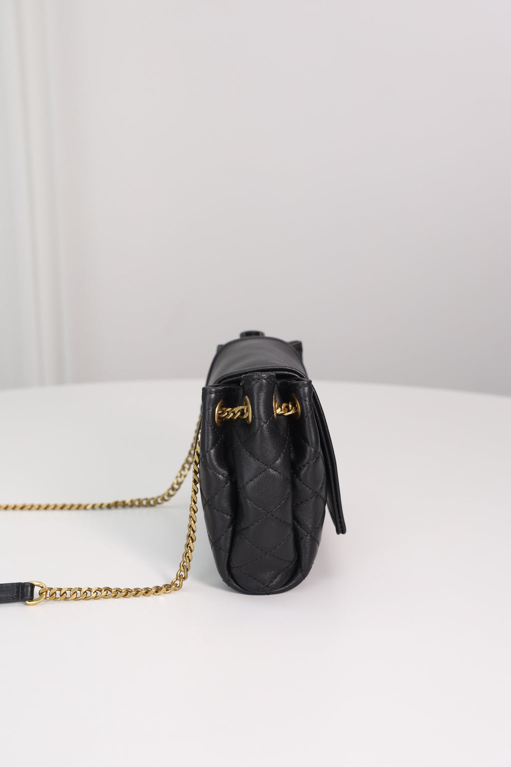 Saint Laurent Nolita Mini Flap Bag — Black with Gold Hardware