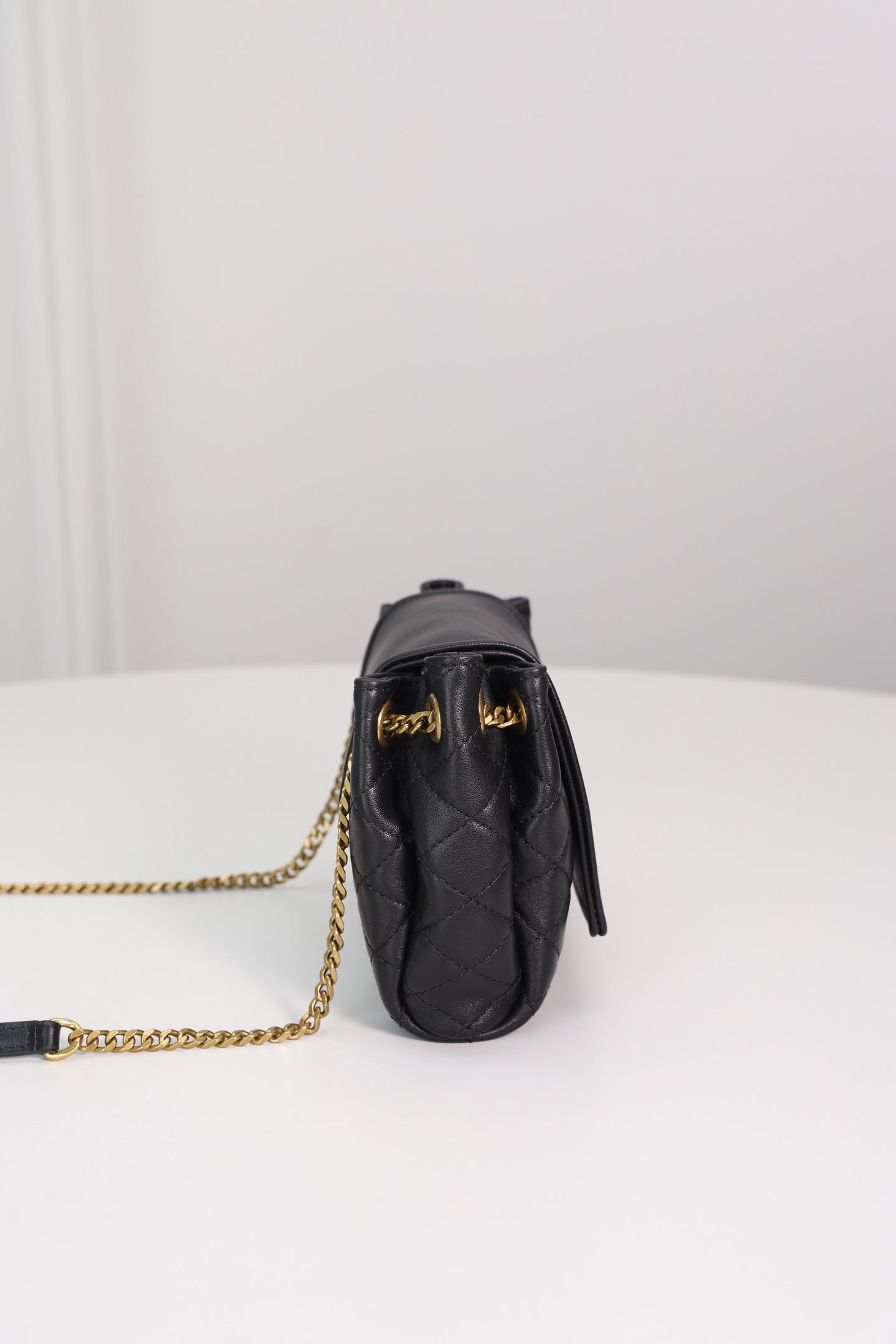 Saint Laurent Nolita Mini Flap Bag — Black with Gold Hardware