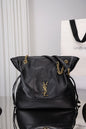 Saint Laurent Jamie Shopping Bag Small — Black Nappa Lambskin with Antique Gold Hardware