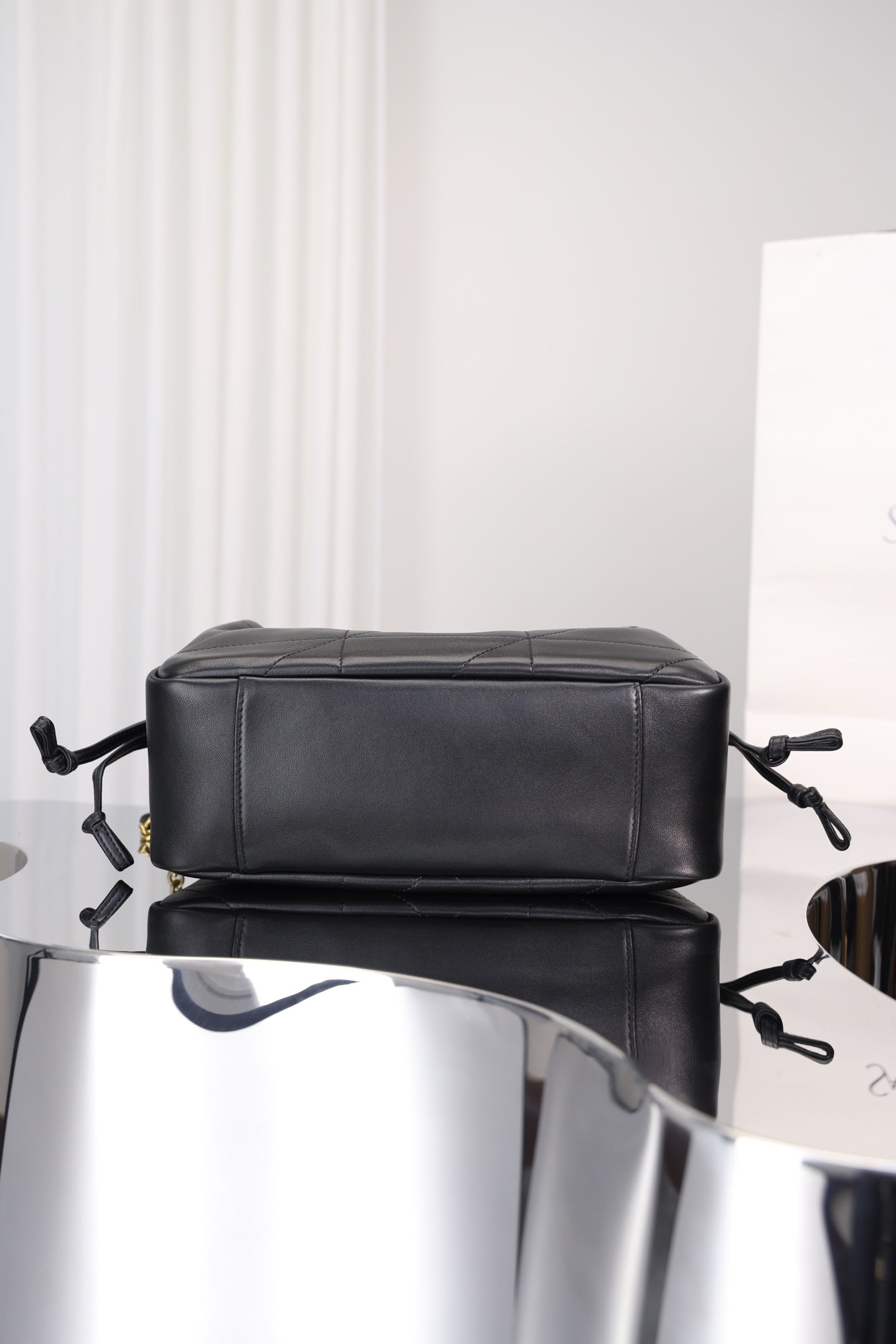 Saint Laurent Jamie Shoulder Bag Small — Black Nappa Lambskin with Antique Gold Hardware