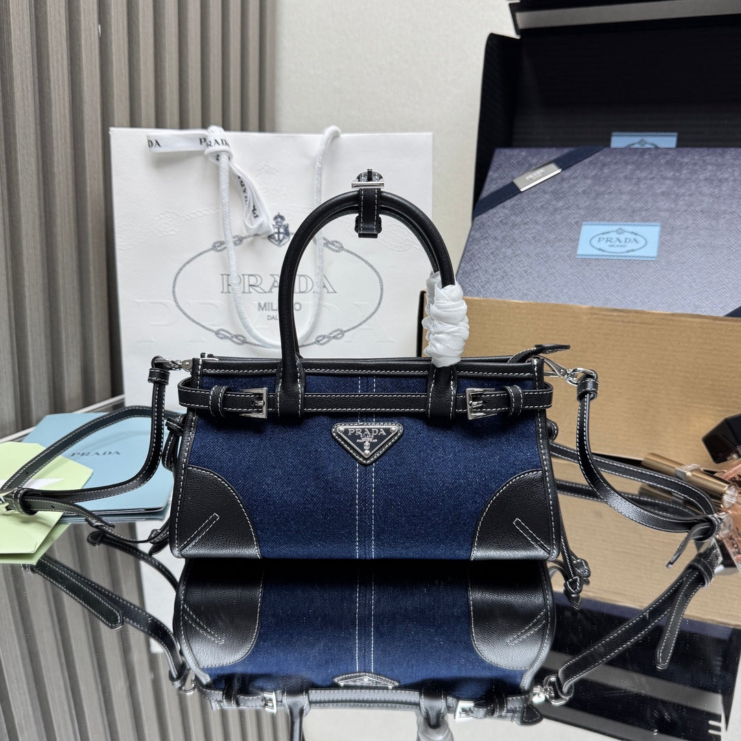 Prada Bonnie Mini Bag – Denim & Black Leather