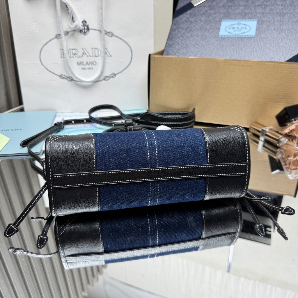 Prada Bonnie Mini Bag – Denim & Black Leather