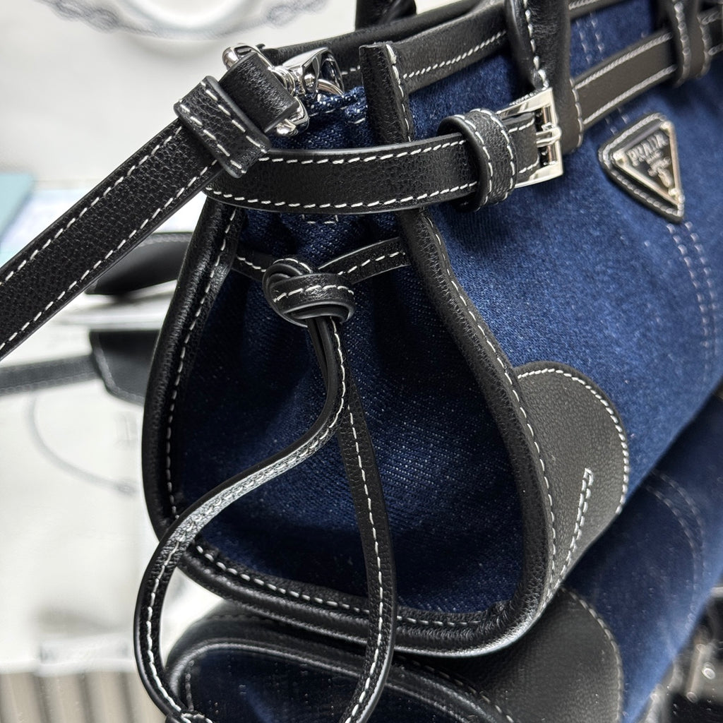 Prada Bonnie Mini Bag – Denim & Black Leather