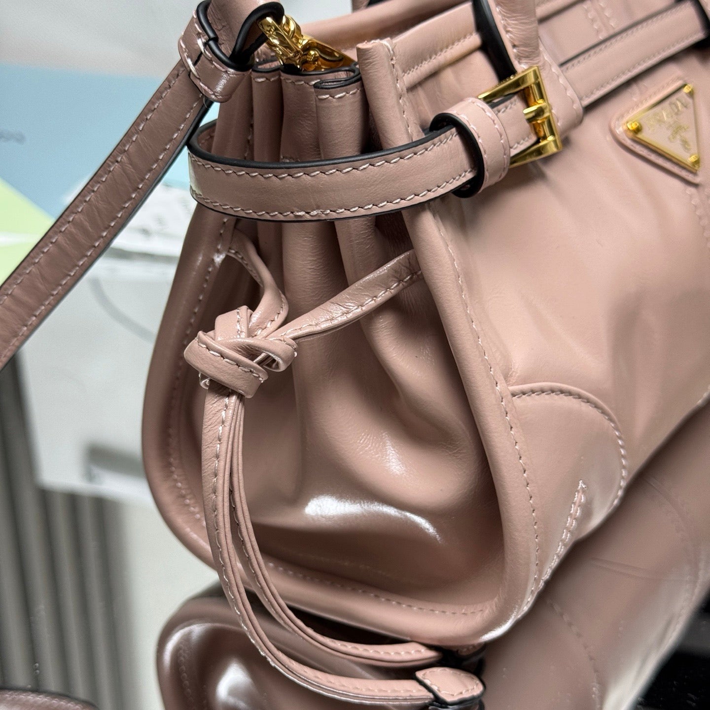 Prada Bonnie Mini Bag – Blush Pink Glazed Leather