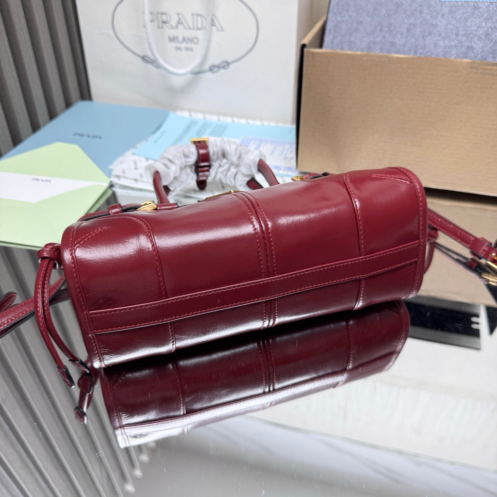 Prada Bonnie Mini Bag – Burgundy Glazed Leather