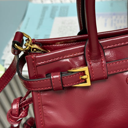 Prada Bonnie Mini Bag – Burgundy Glazed Leather