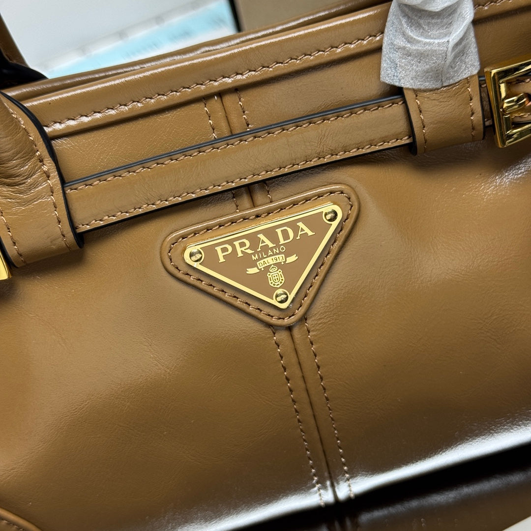 Prada Bonnie Mini Bag – Caramel Brown Glazed Leather
