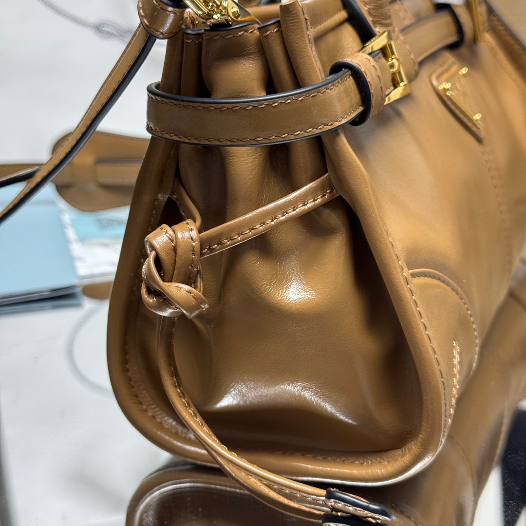 Prada Bonnie Mini Bag – Caramel Brown Glazed Leather