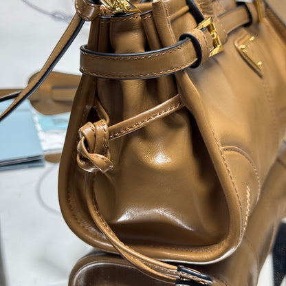 Prada Bonnie Mini Bag – Caramel Brown Glazed Leather