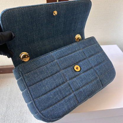 Celine Matelasse Monochrome Chain Bag – Denim