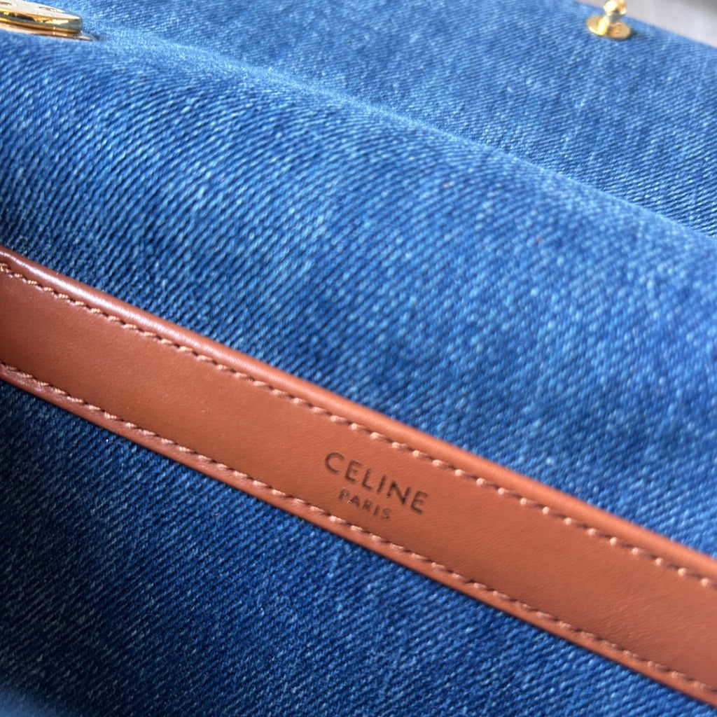 Celine Matelasse Monochrome Chain Bag – Denim