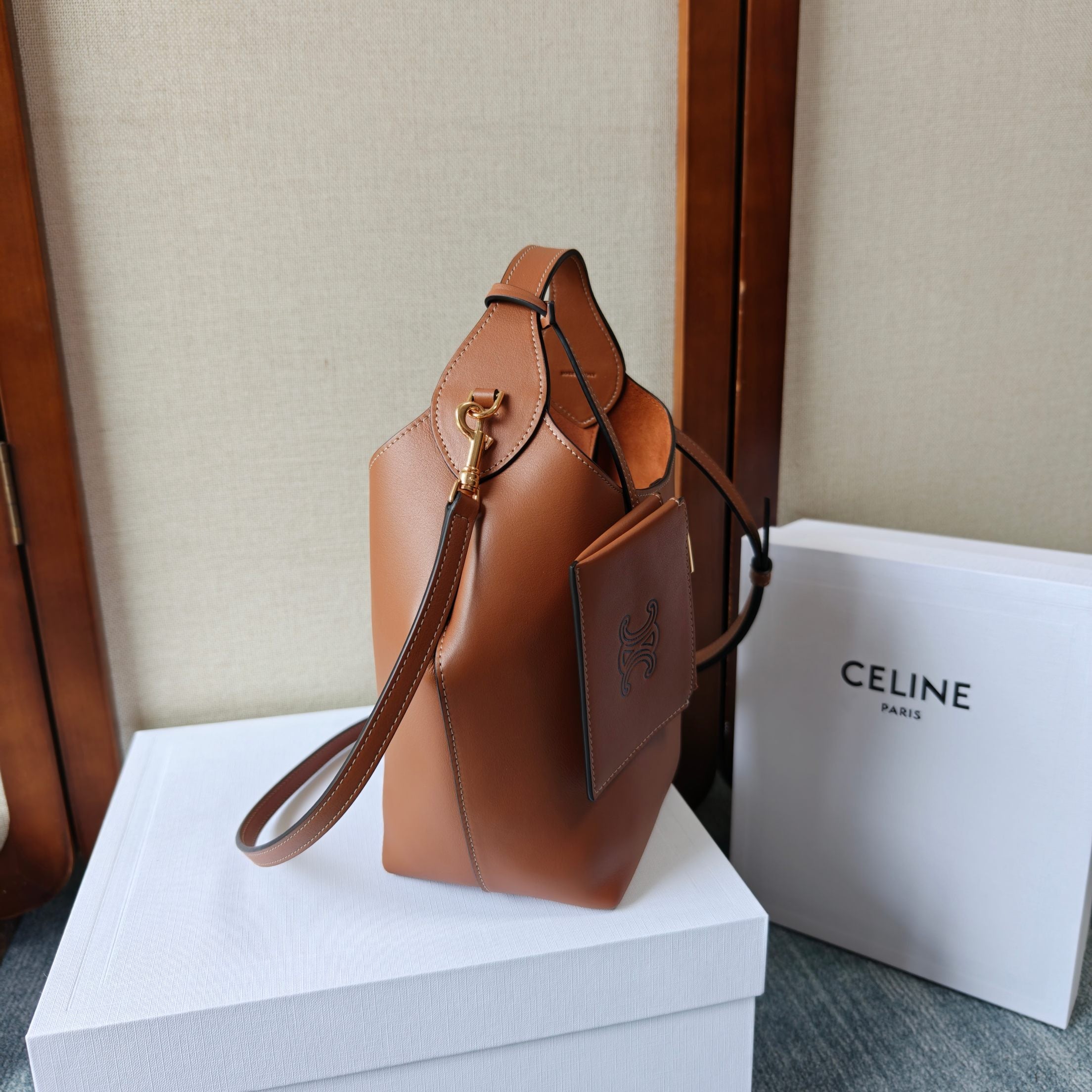 Celine Teen Hobo Bag – Tan