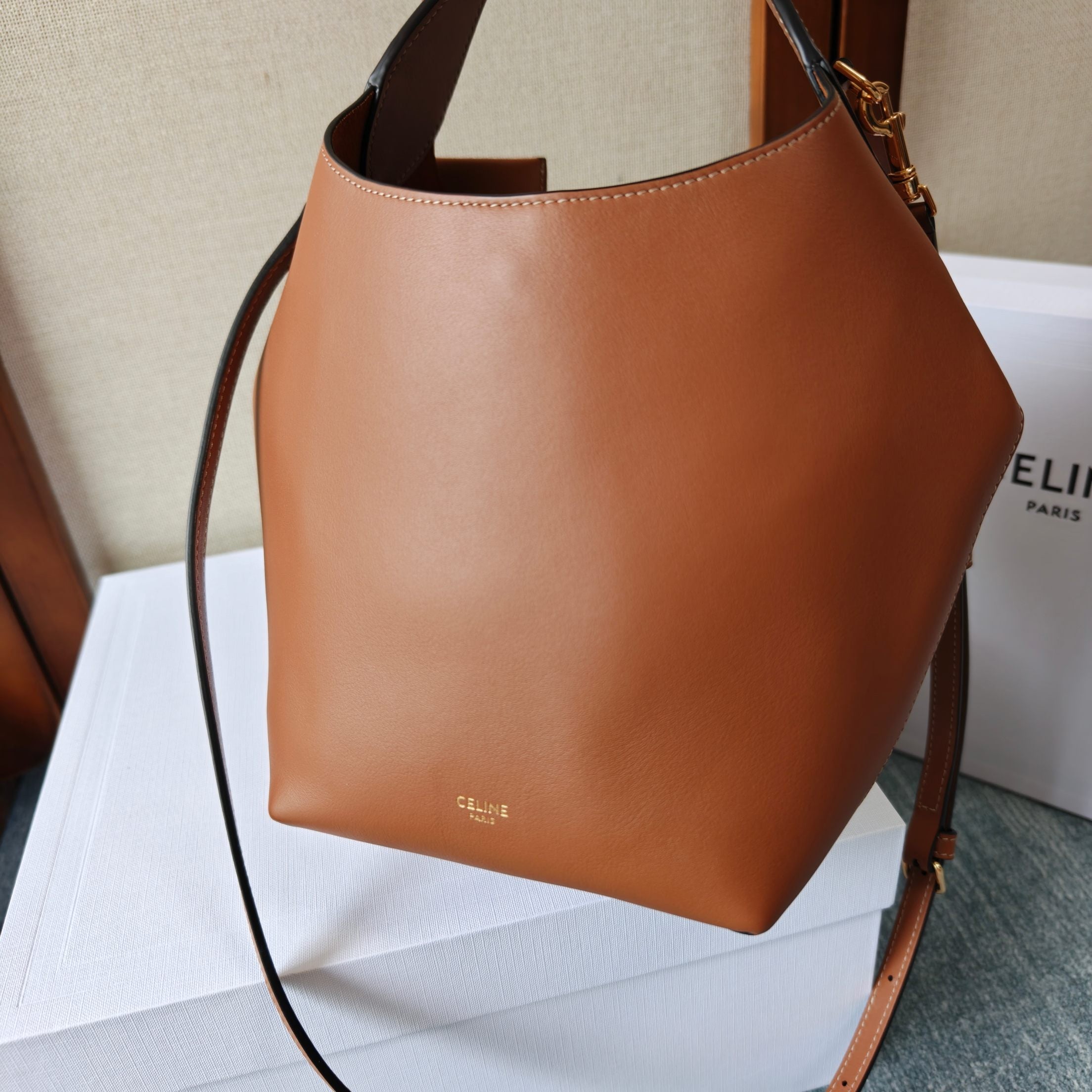 Celine Teen Hobo Bag – Tan