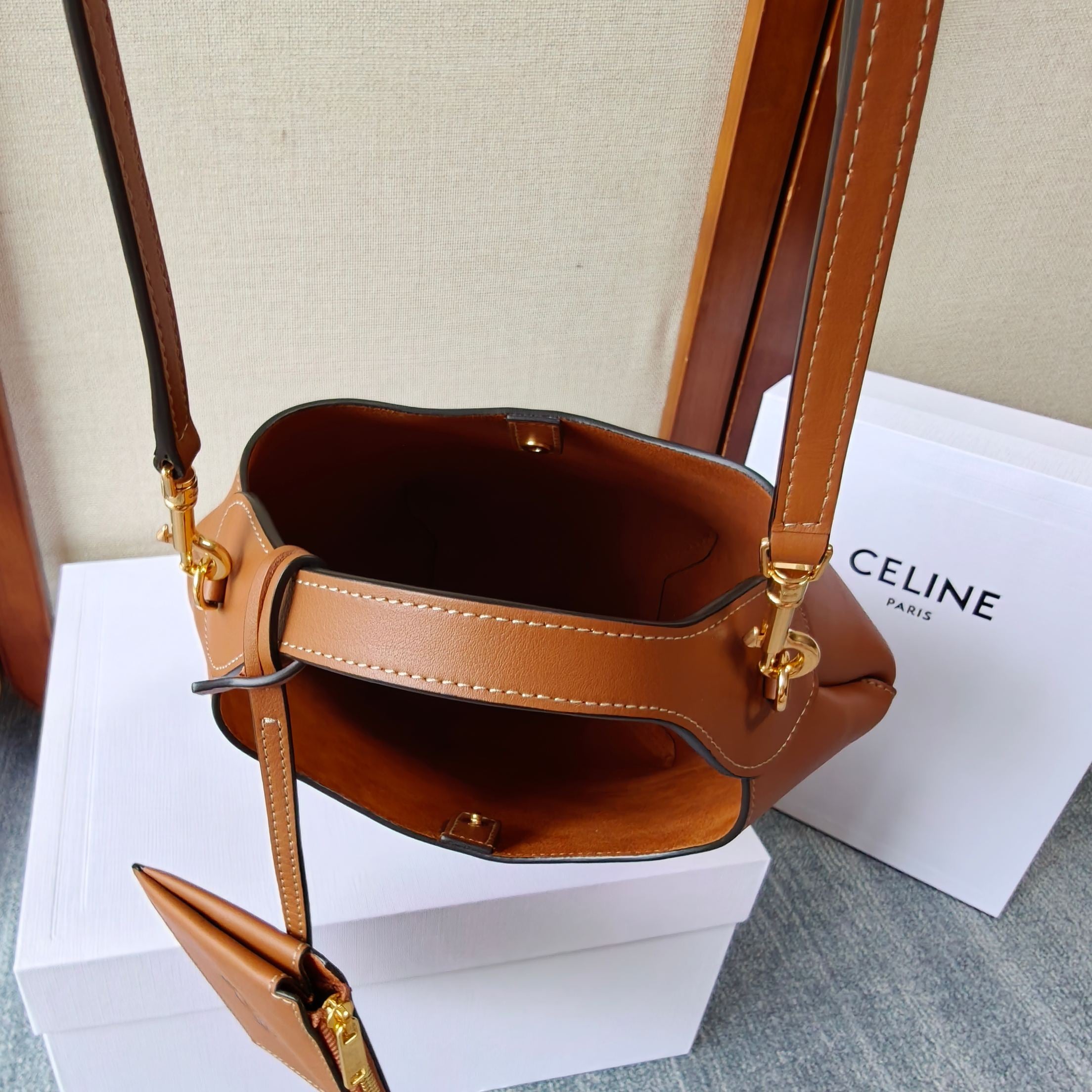 Celine Teen Hobo Bag – Tan