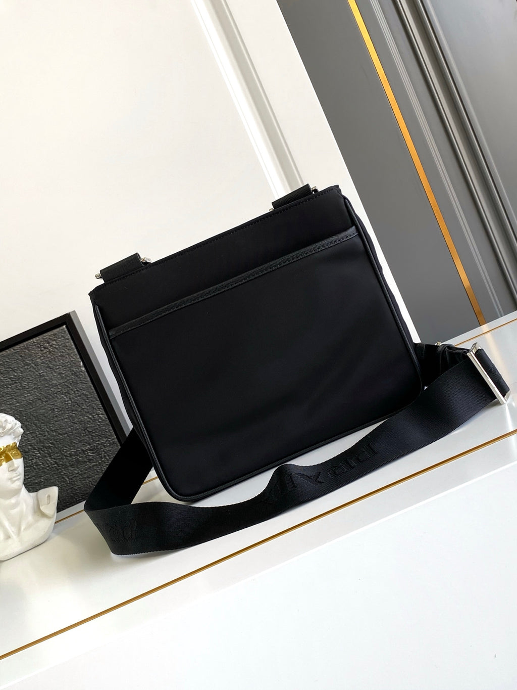 Prada Re-Nylon Messenger Bag – Black
