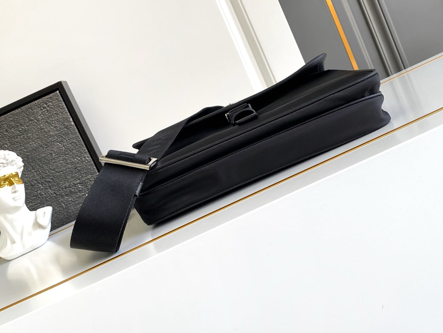 Prada Re-Nylon Messenger Bag – Black