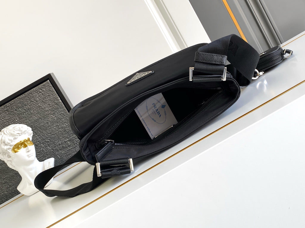 Prada Re-Nylon Messenger Bag – Black