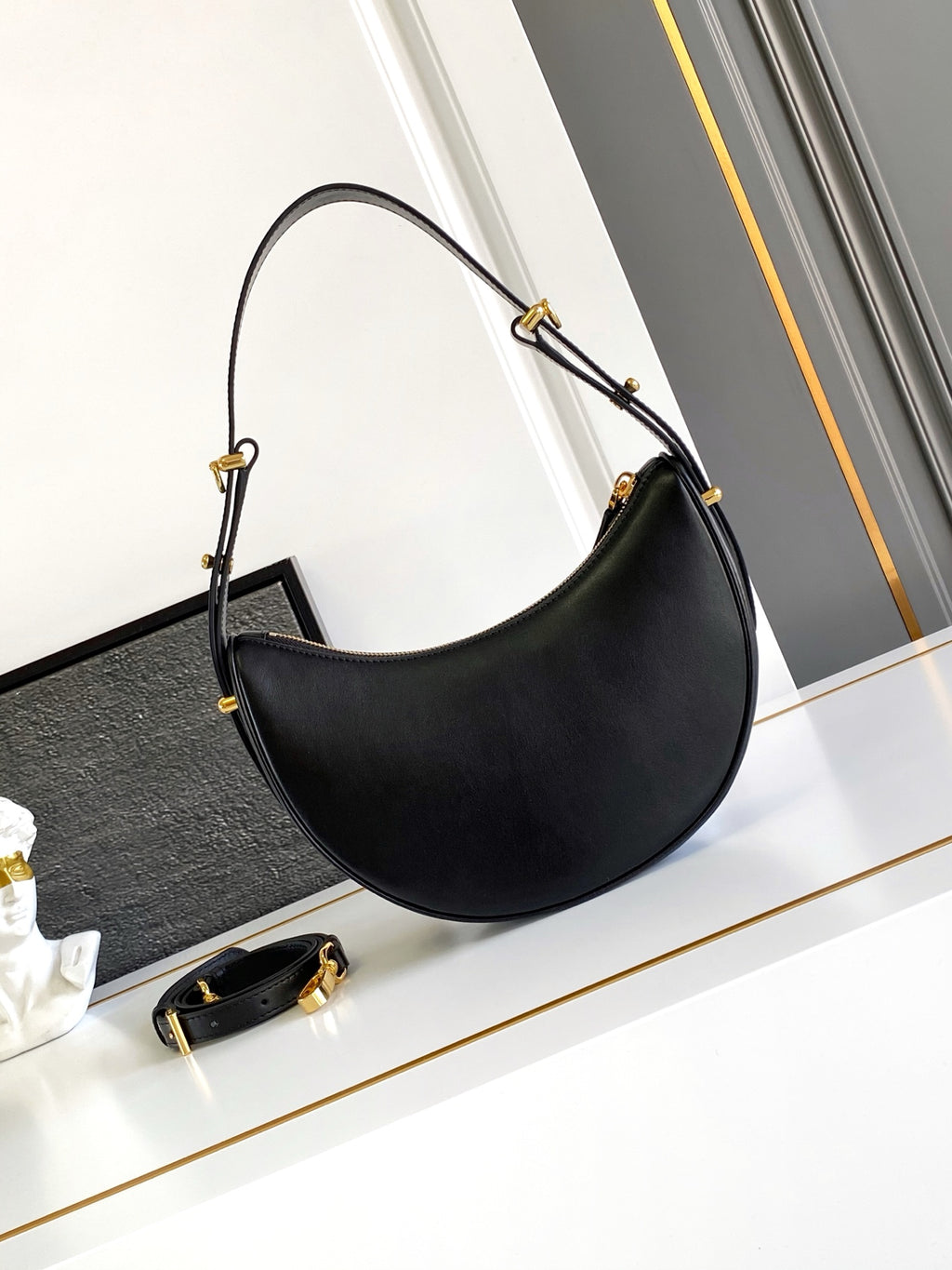 Prada Arque Hobo Bag – Black