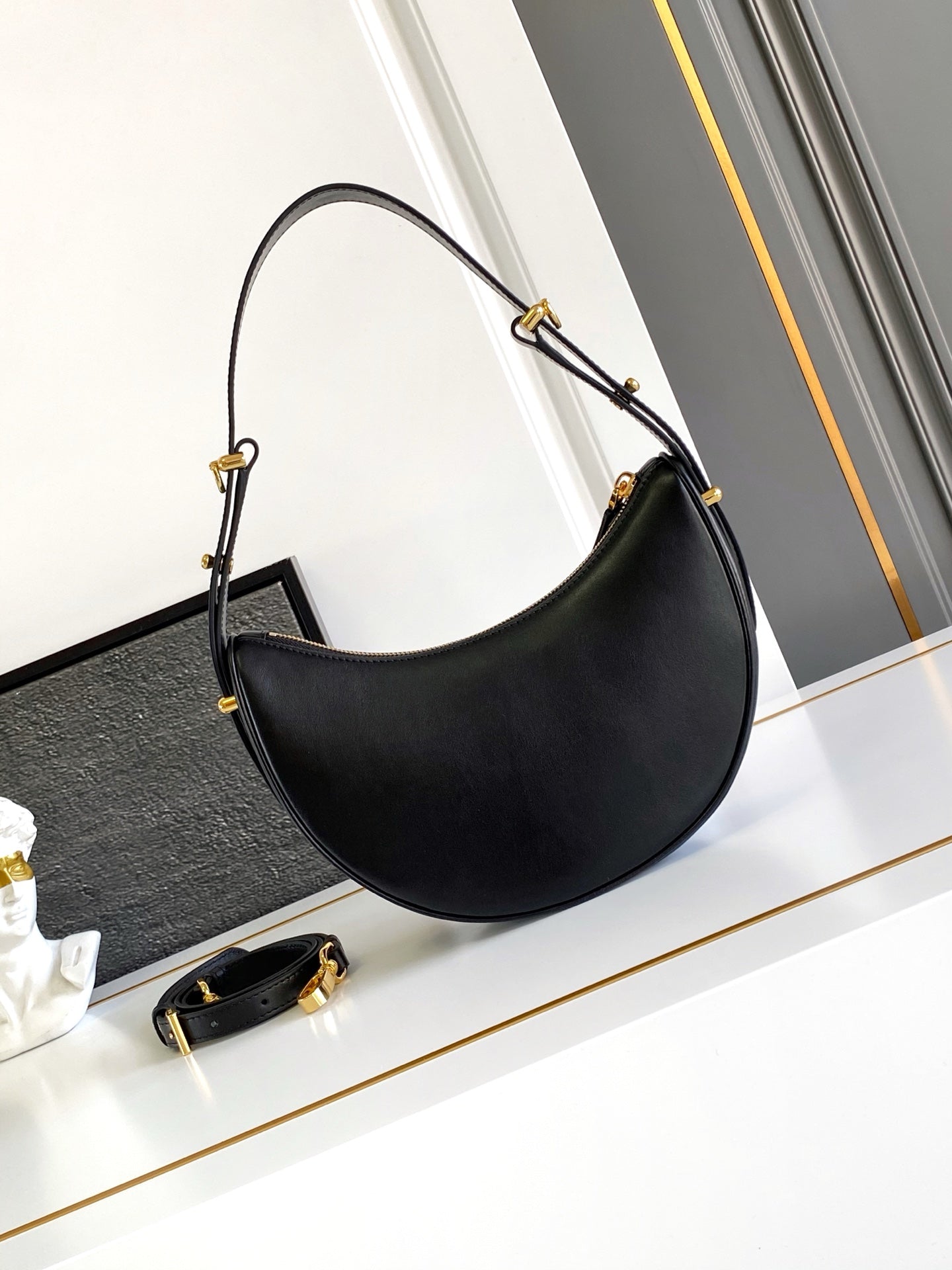 Prada Arque Hobo Bag – Black