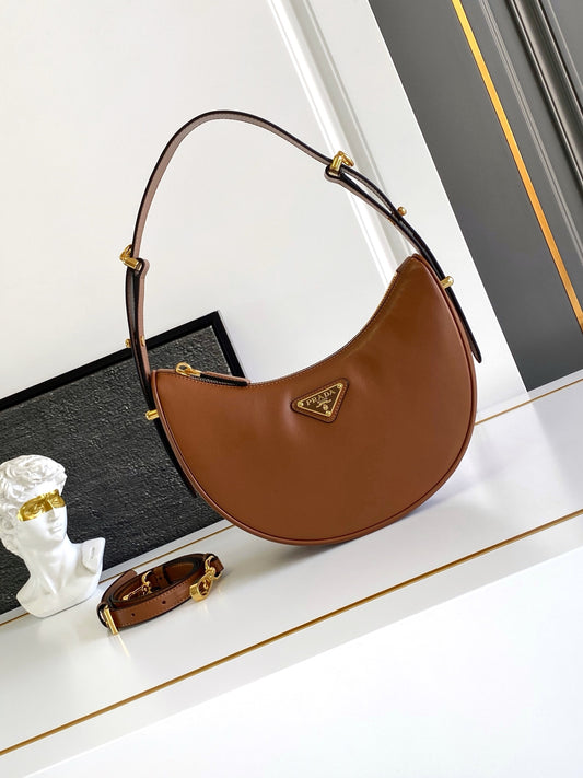 Prada Arque Hobo Bag – Cognac Brown
