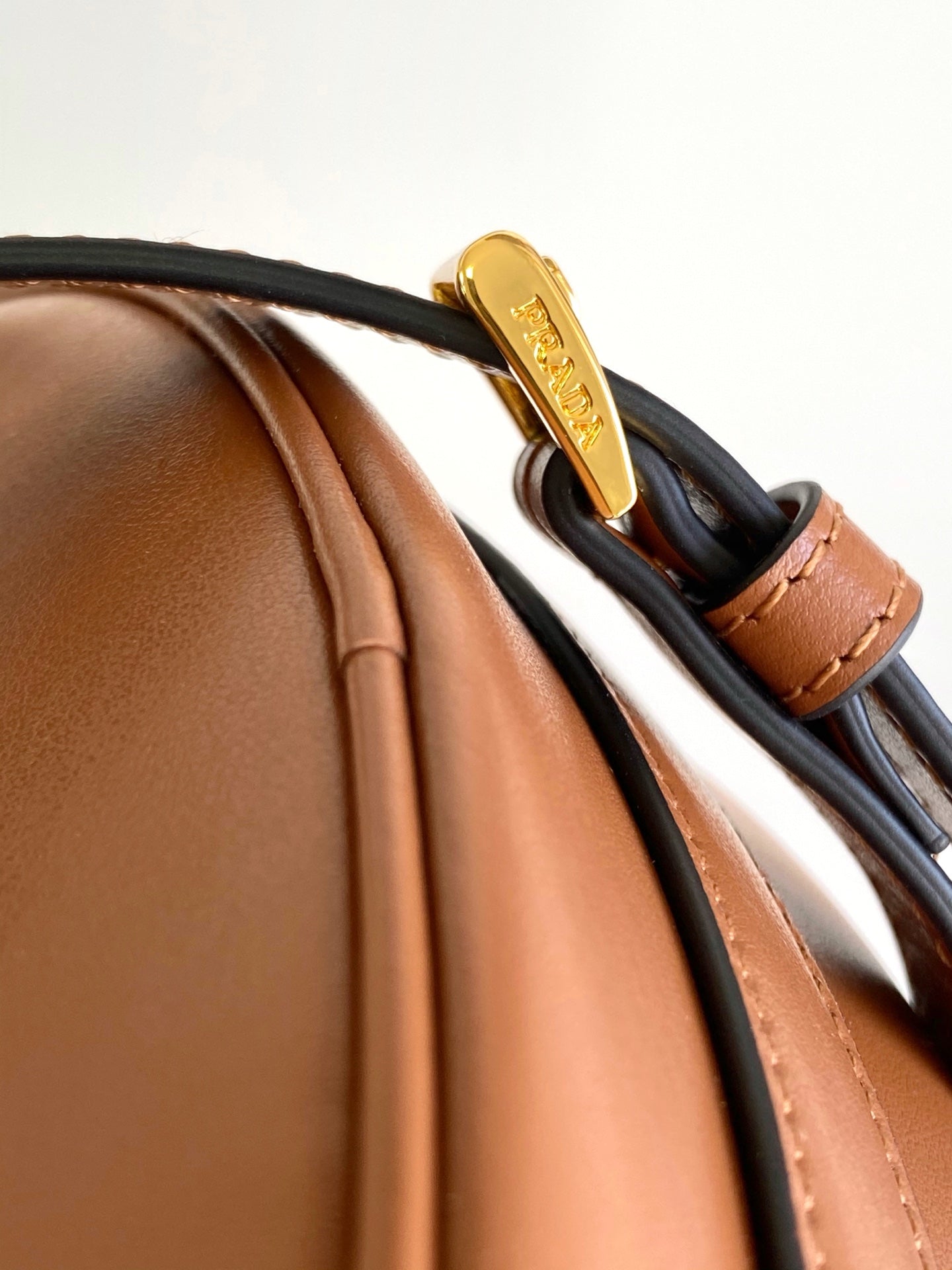 Prada Arque Hobo Bag – Cognac Brown