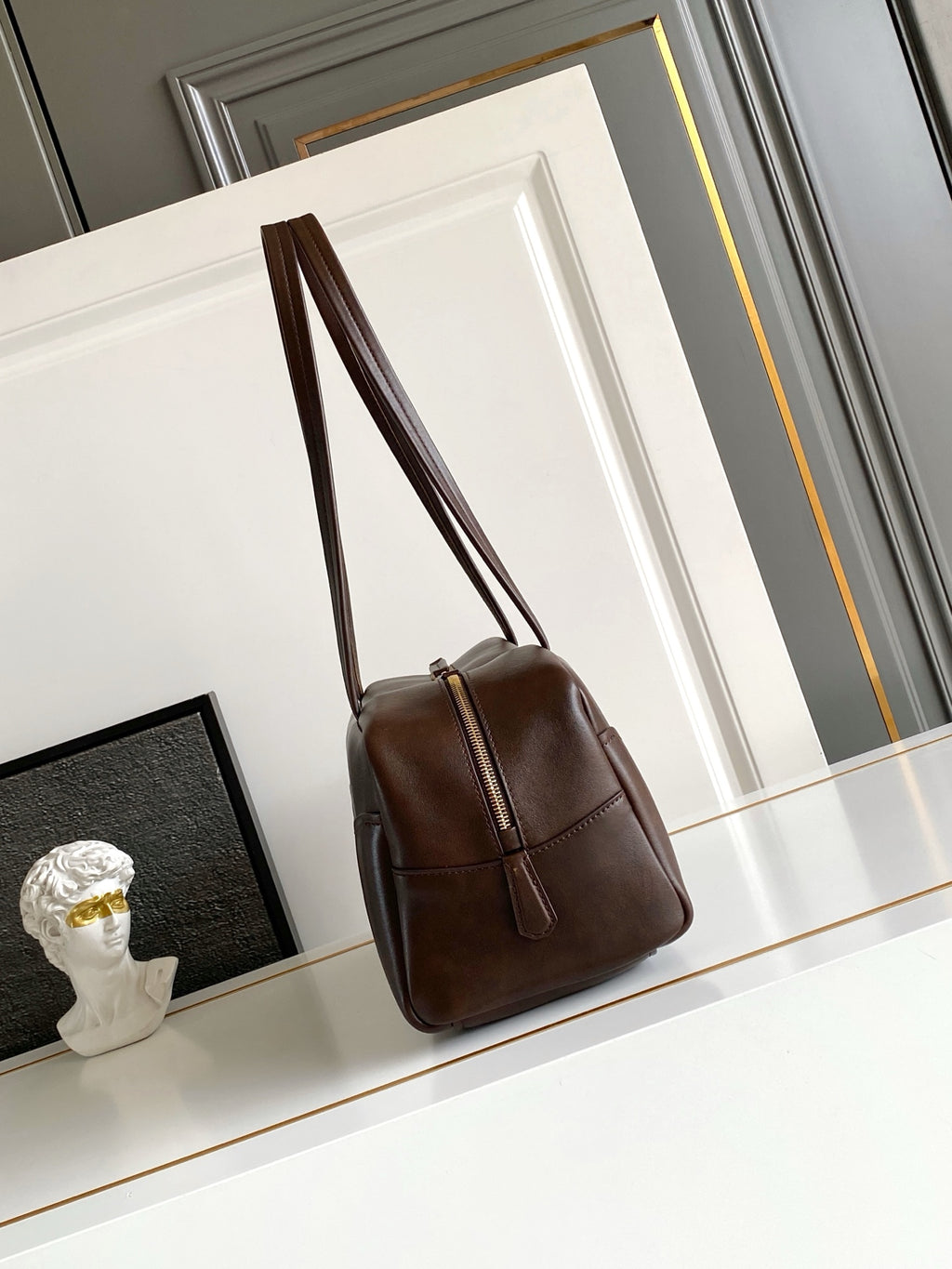 Prada Carry Bowling Bag – Dark Brown