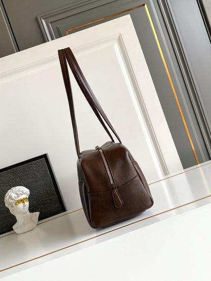 Prada Carry Bowling Bag – Dark Brown