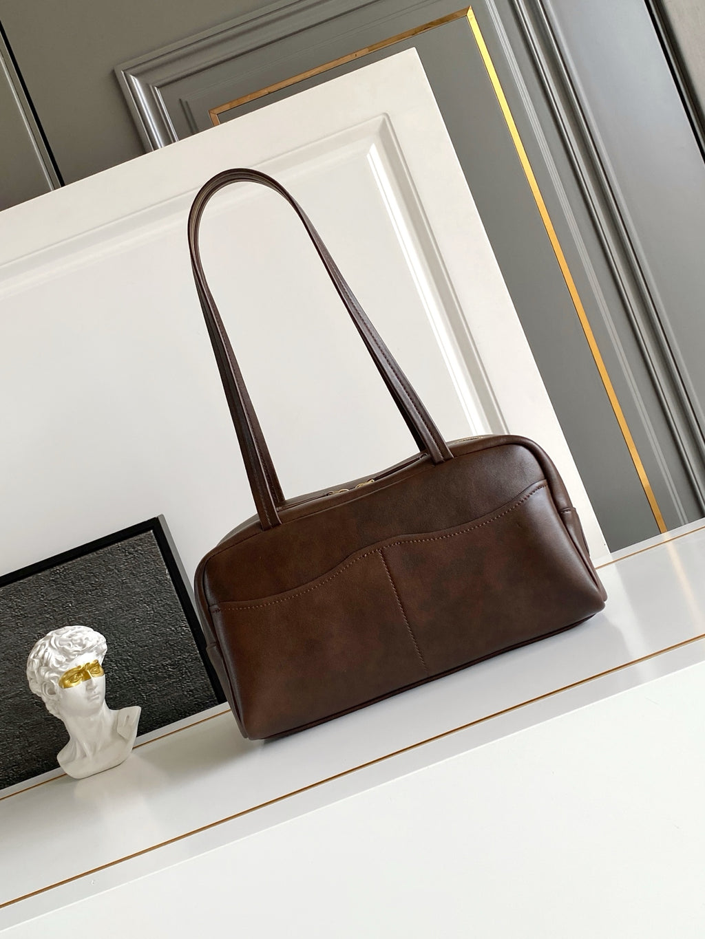 Prada Carry Bowling Bag – Dark Brown