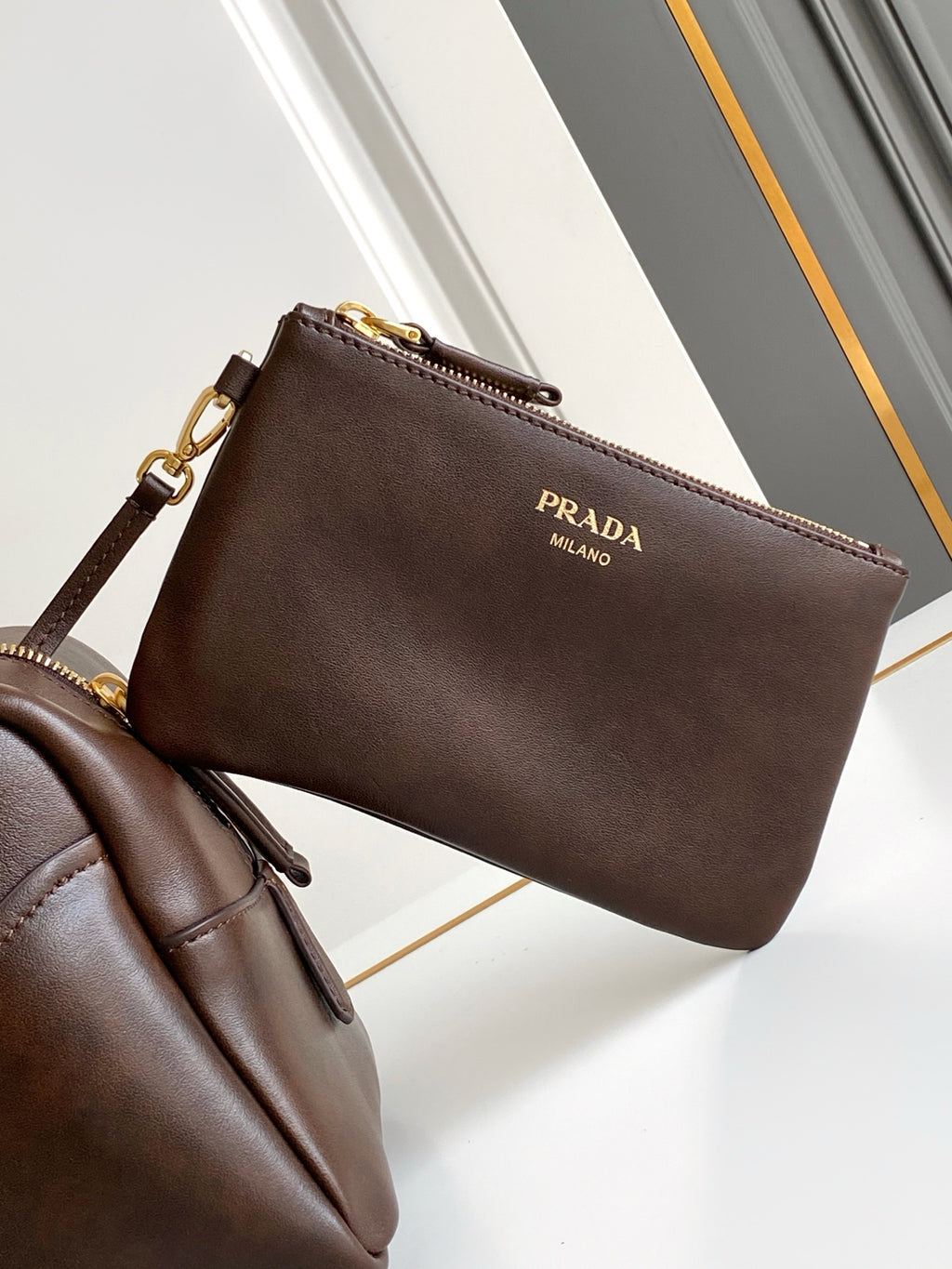 Prada Carry Bowling Bag – Dark Brown